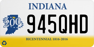 IN license plate 945QHD