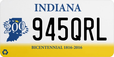 IN license plate 945QRL