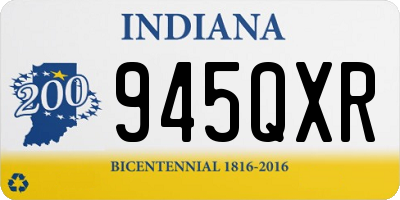 IN license plate 945QXR