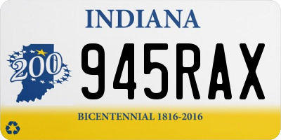 IN license plate 945RAX