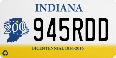 IN license plate 945RDD