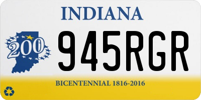 IN license plate 945RGR