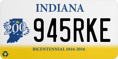 IN license plate 945RKE