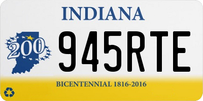 IN license plate 945RTE