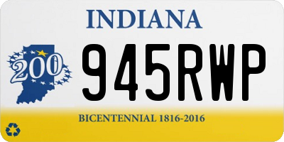 IN license plate 945RWP