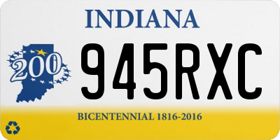 IN license plate 945RXC