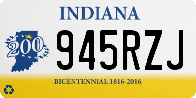 IN license plate 945RZJ