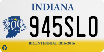 IN license plate 945SLO