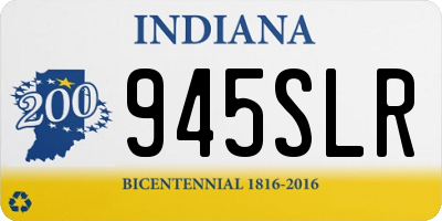 IN license plate 945SLR