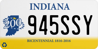 IN license plate 945SSY