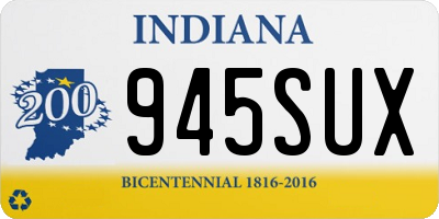 IN license plate 945SUX