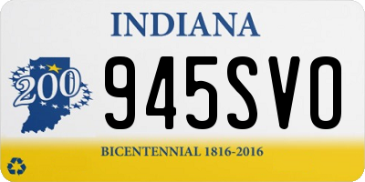 IN license plate 945SVO