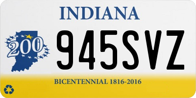 IN license plate 945SVZ