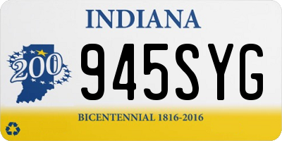 IN license plate 945SYG