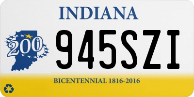 IN license plate 945SZI