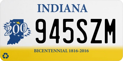 IN license plate 945SZM