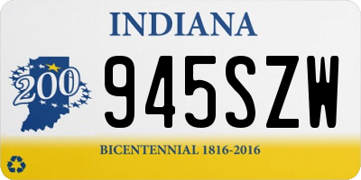 IN license plate 945SZW