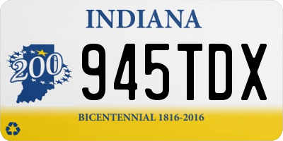 IN license plate 945TDX
