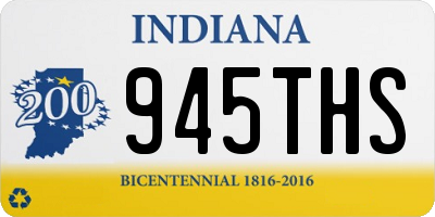 IN license plate 945THS