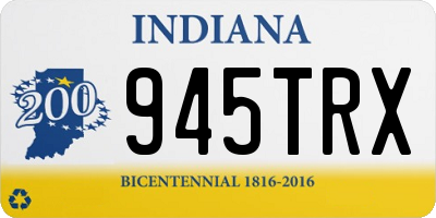IN license plate 945TRX