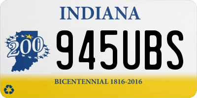 IN license plate 945UBS