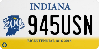 IN license plate 945USN
