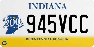 IN license plate 945VCC