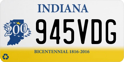 IN license plate 945VDG