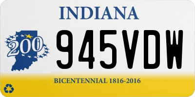IN license plate 945VDW