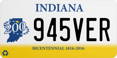 IN license plate 945VER