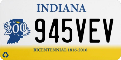 IN license plate 945VEV