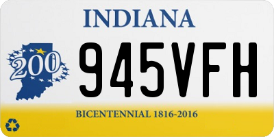 IN license plate 945VFH