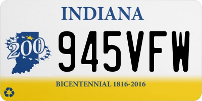 IN license plate 945VFW