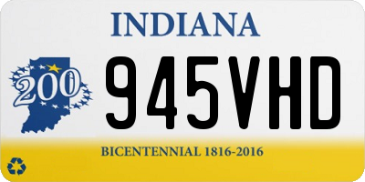 IN license plate 945VHD