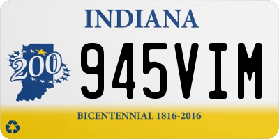 IN license plate 945VIM