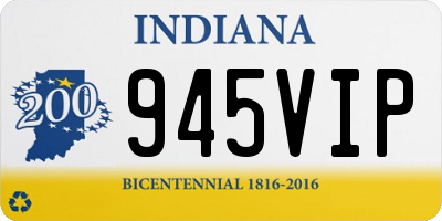 IN license plate 945VIP