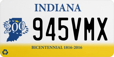 IN license plate 945VMX