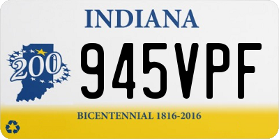 IN license plate 945VPF