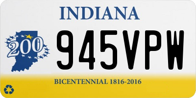 IN license plate 945VPW