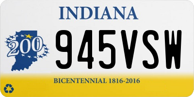 IN license plate 945VSW