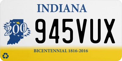 IN license plate 945VUX