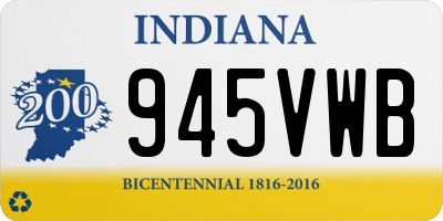 IN license plate 945VWB