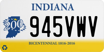 IN license plate 945VWV