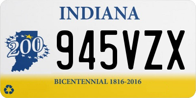 IN license plate 945VZX