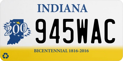 IN license plate 945WAC