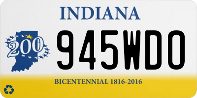 IN license plate 945WDO