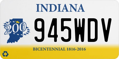 IN license plate 945WDV