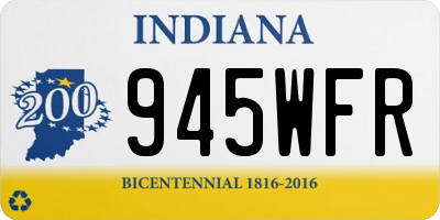 IN license plate 945WFR