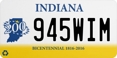 IN license plate 945WIM