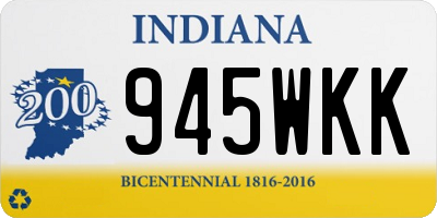 IN license plate 945WKK
